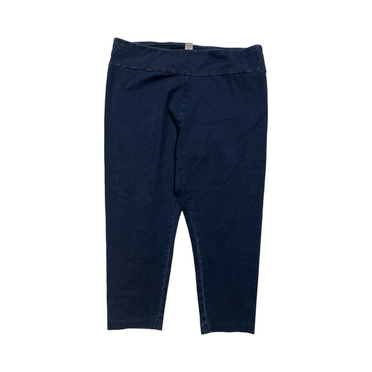 Pants Cropped By Pure Jill In Blue Denim, Size:L
