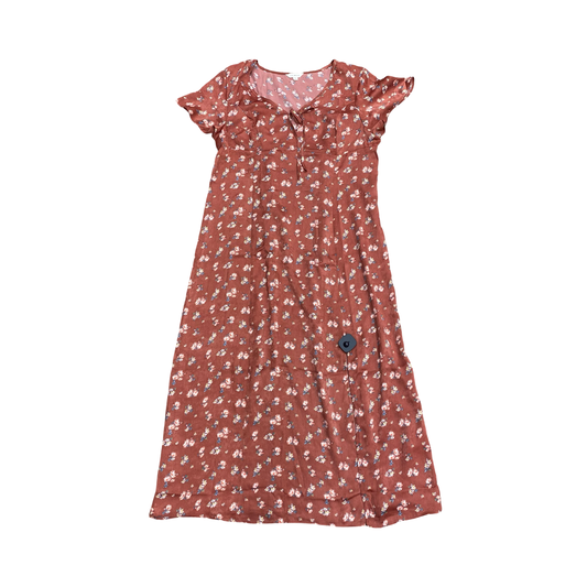 Dress Casual Maxi By Lucky Brand In Floral Print, Size:Xl