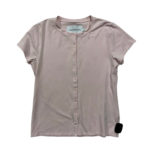 Top Ss By Calvin Klein In Pink, Size:M