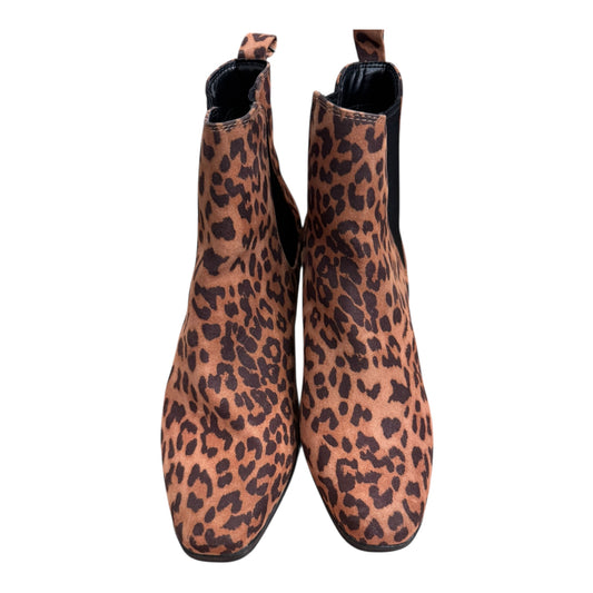 Boots Ankle Heels By A New Day In Animal Print, Size:9