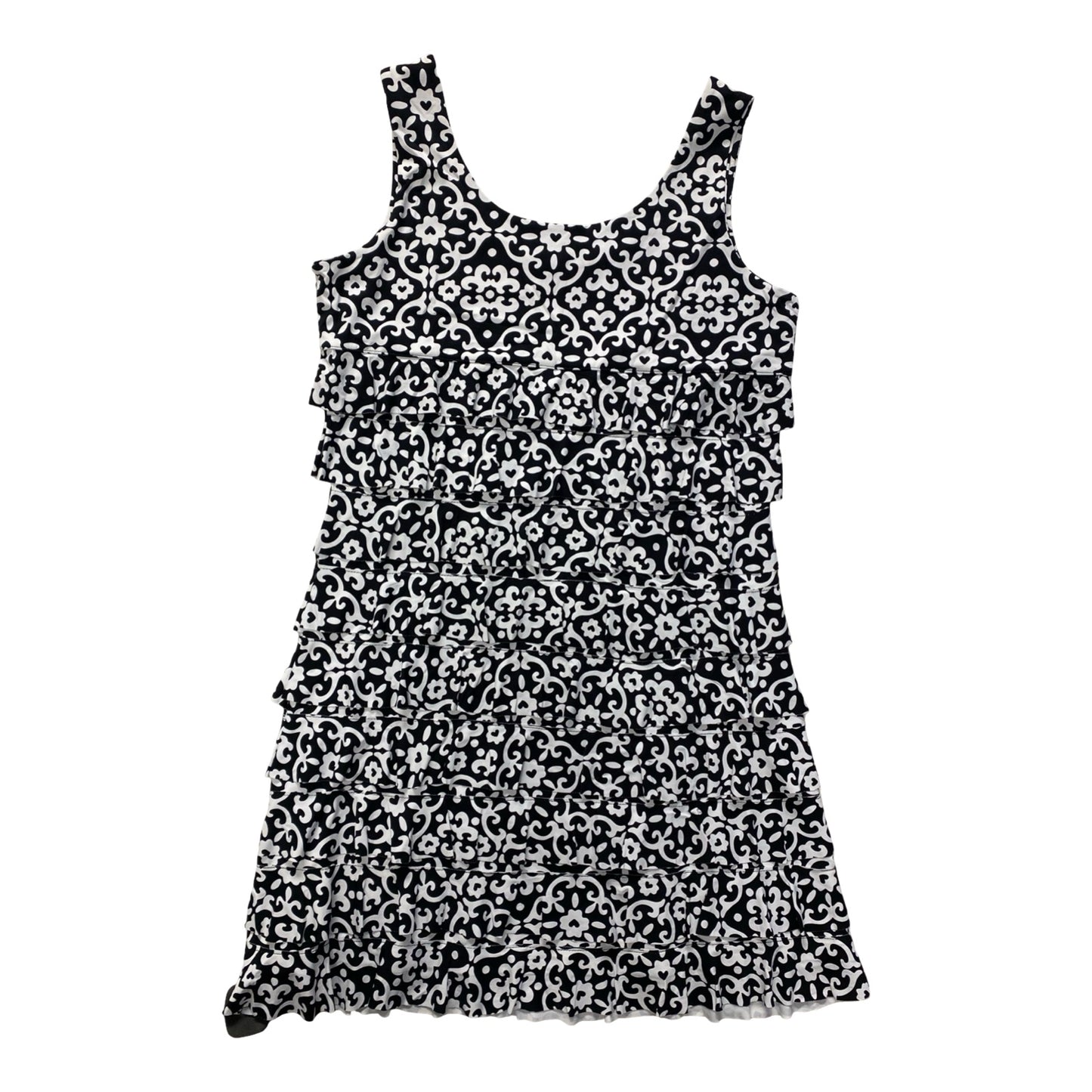 Dress Casual Midi By Lulu B In Black & White, Size:M