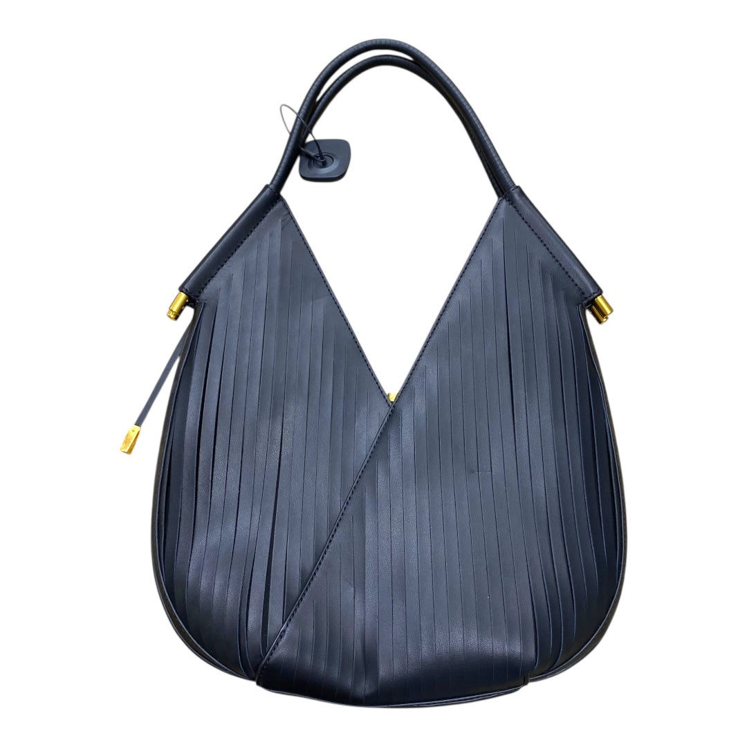 Handbag Leather By Donna Karan In Black, Size:Medium