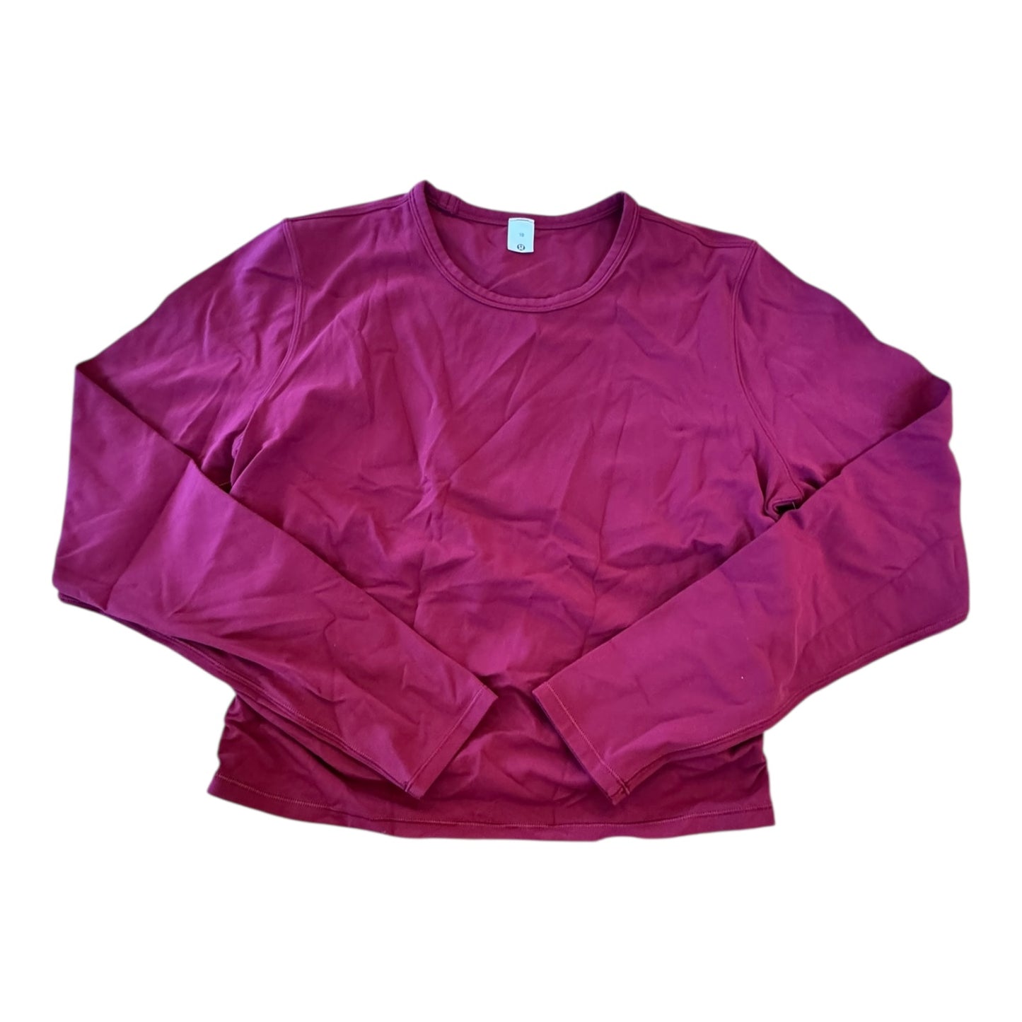 Athletic Top Ls Crewneck By Lululemon In Purple, Size:10