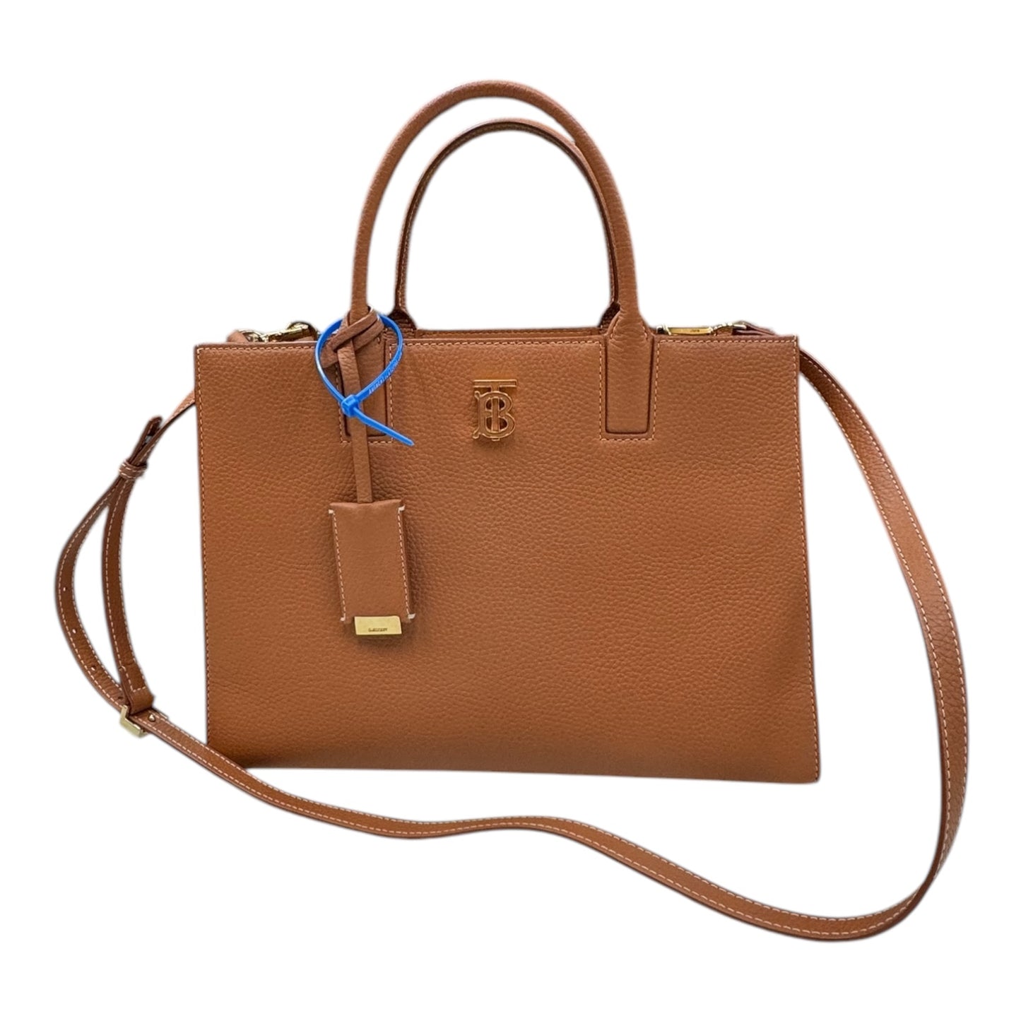 Handbag Luxury Designer By Burberry In Brown, Size:Medium