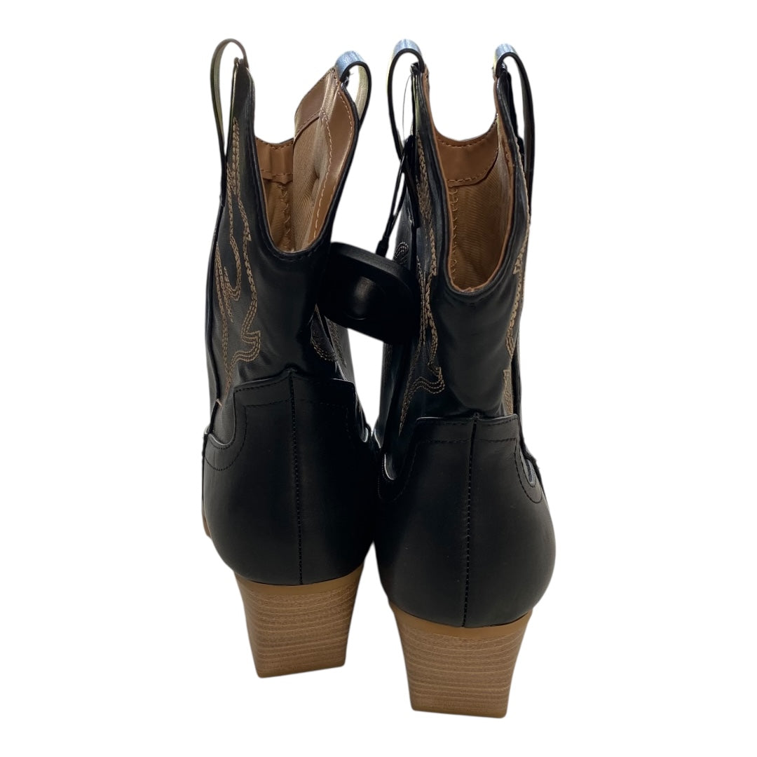 Boots Ankle Heels By Soda In Black, Size:8