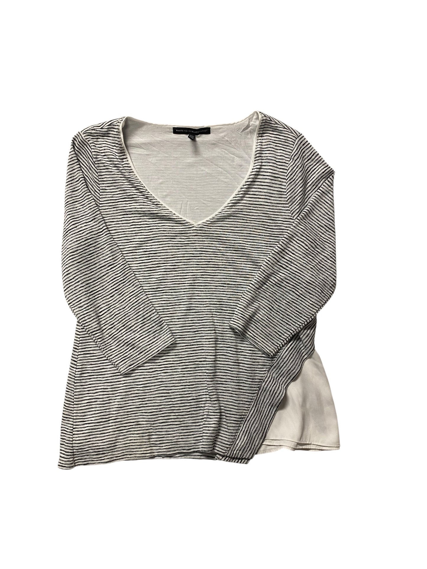 Top Ls By White House Black Market In Striped Pattern, Size:L