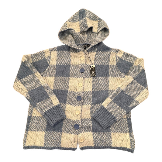 Sweater Cardigan By Ethyl In Blue & White, Size:Xl