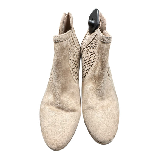 Boots Ankle Heels By Ana In Taupe, Size:10