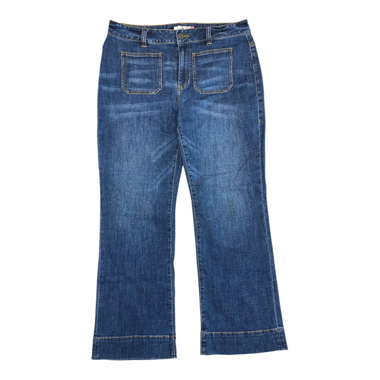 Jeans Wide Leg By Cabi In Blue Denim, Size:14