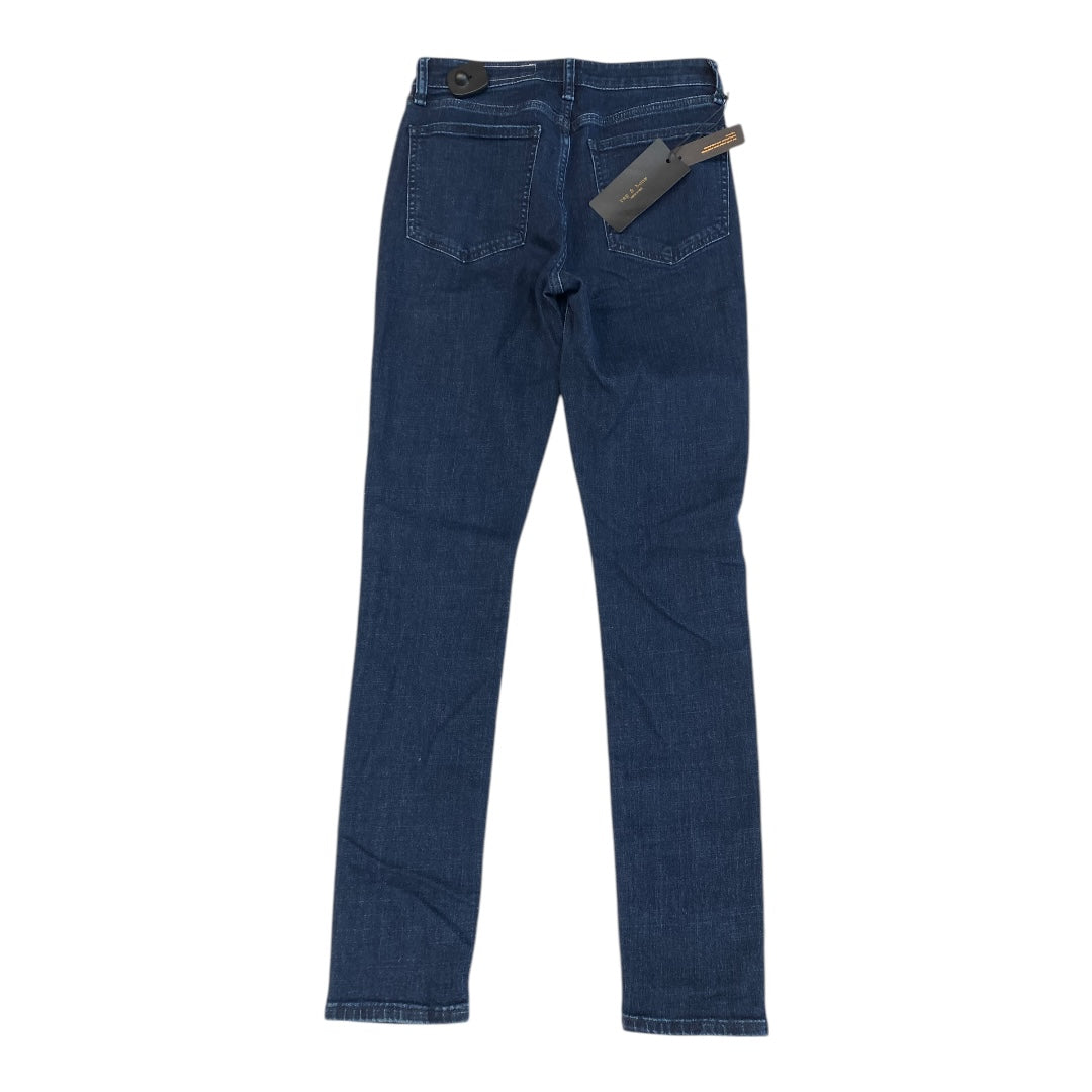 Jeans Skinny By Rag And Bone In Blue Denim, Size:2