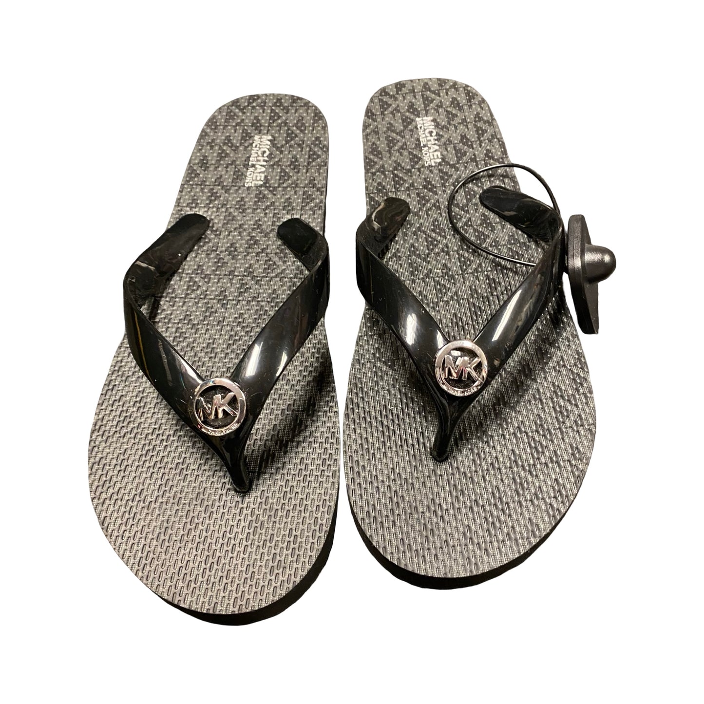 Sandals Flip Flops By Michael By Michael Kors In Black, Size:9