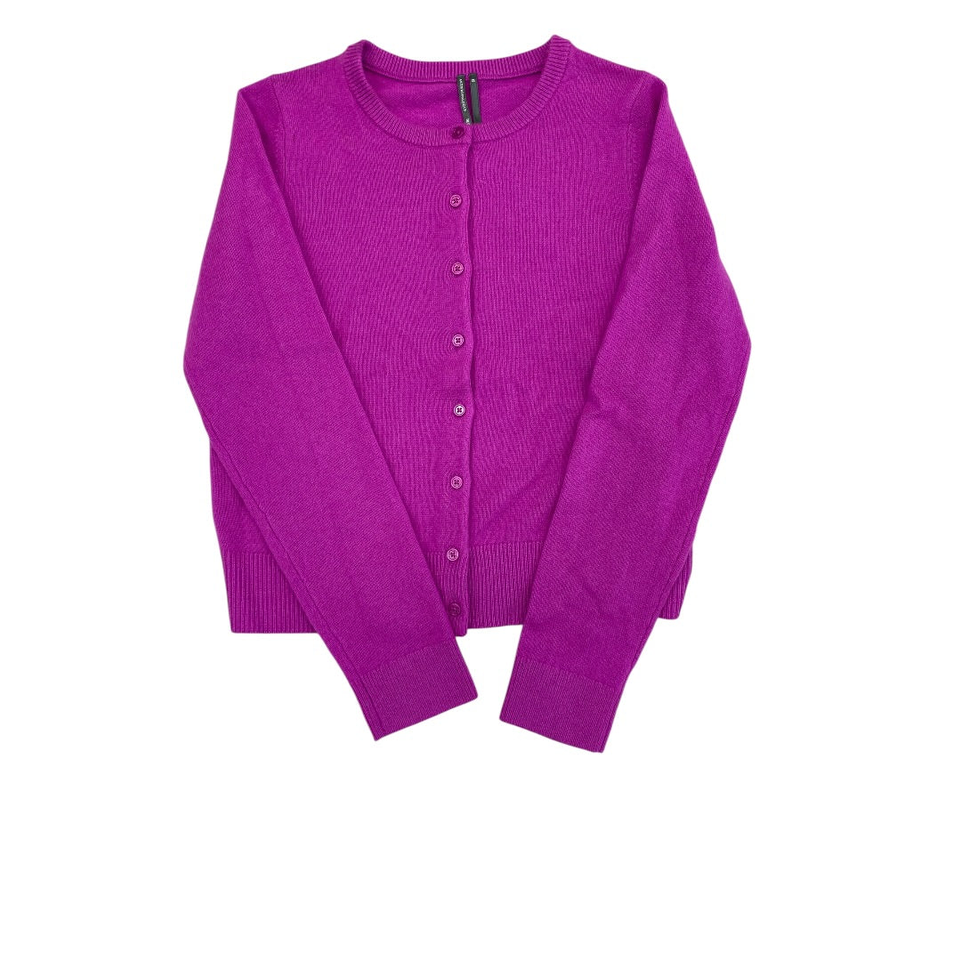Sweater Cardigan Cashmere By Anthropologie In Purple, Size:Xs