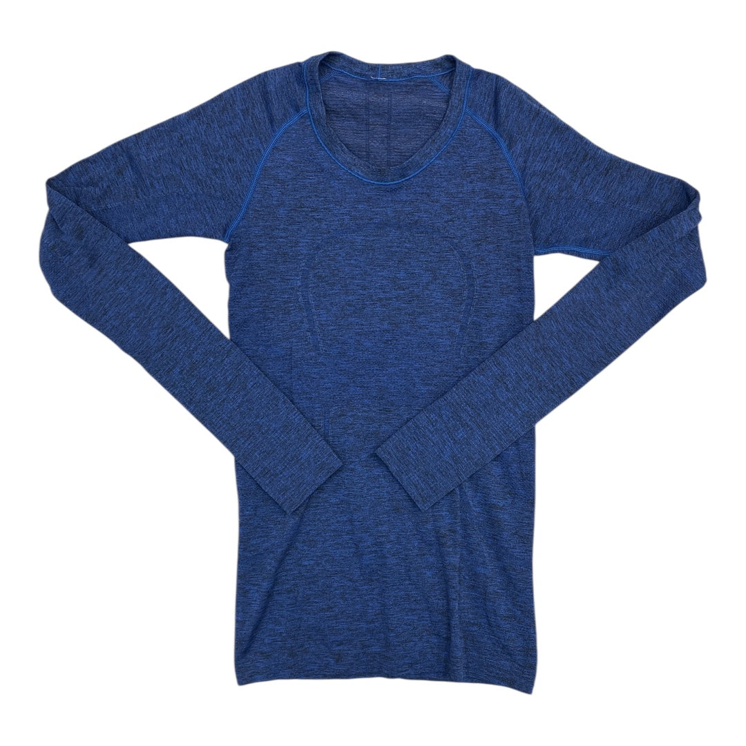 Athletic Top Ls Collar By Lululemon In Blue, Size:S