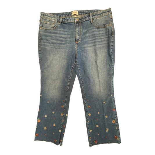 Jeans Straight By Driftwood In Blue Denim, Size:22