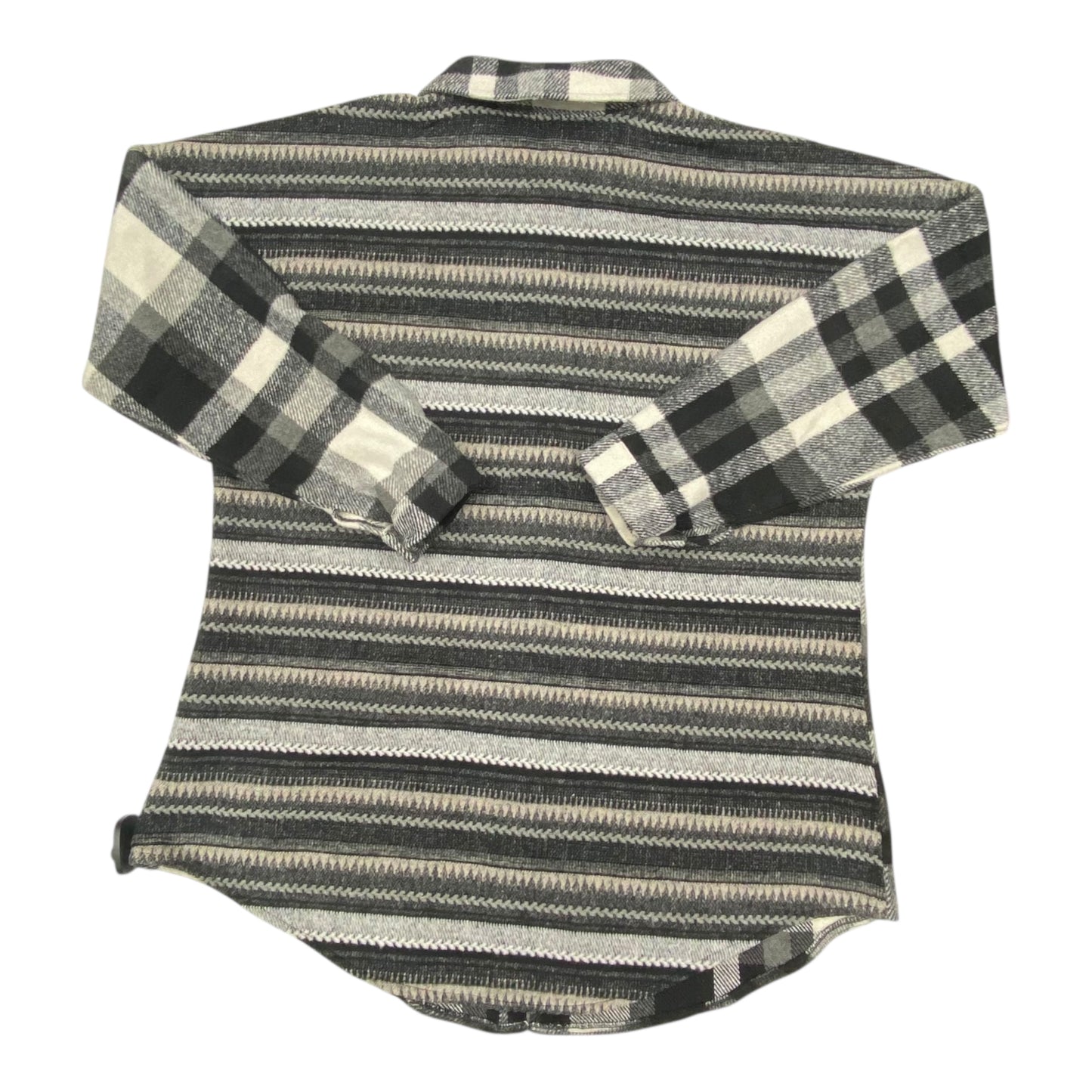 Jacket Shirt By Davi & Dani In Black & White, Size:M