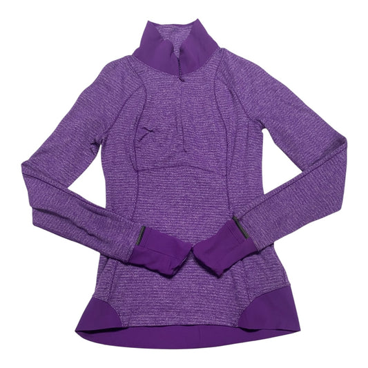 Athletic Top Ls Collar By Lululemon In Purple, Size:S