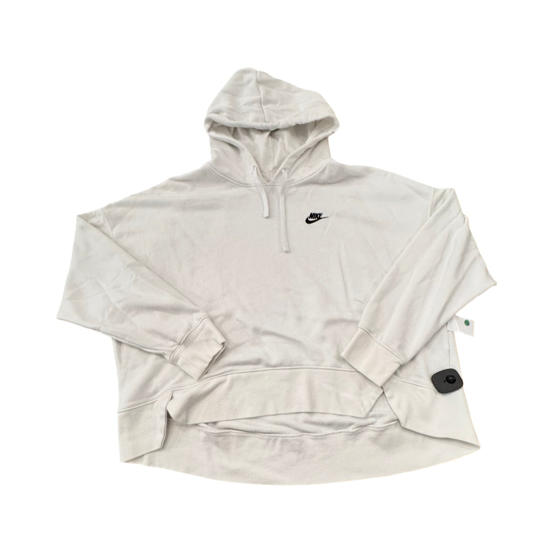 Athletic Sweatshirt Hoodie By Nike In White, Size:Xl