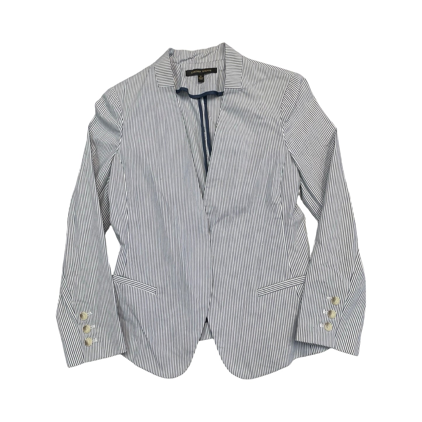 Blazer By Cynthia Steffe In Striped Pattern, Size:8
