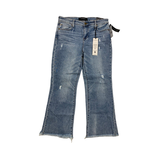 Jeans Cropped By Liverpool In Blue Denim, Size:4