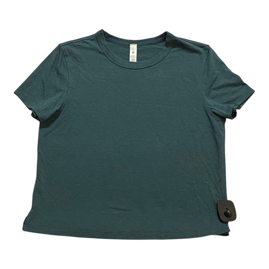 Athletic Top Ss By Lululemon In Green, Size:2