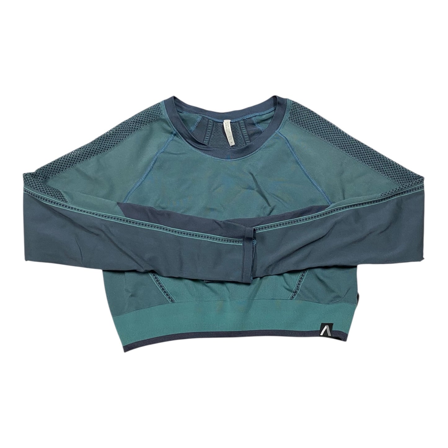 Athletic Top Ls Collar By Athleta In Teal, Size:Xl