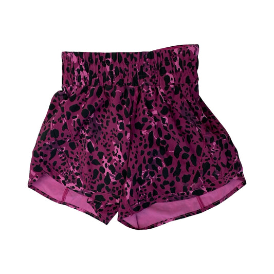 Athletic Shorts By Lululemon In Black & Purple, Size:2