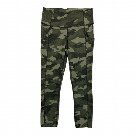 Athletic Capris By Lululemon In Camouflage Print, Size:6