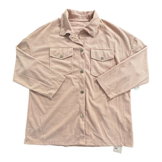 Jacket Shirt By Emery Rose In Pink, Size:S