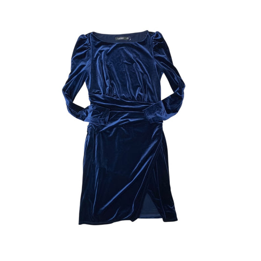 Dress Party Midi By Lauren By Ralph Lauren In Navy, Size:10