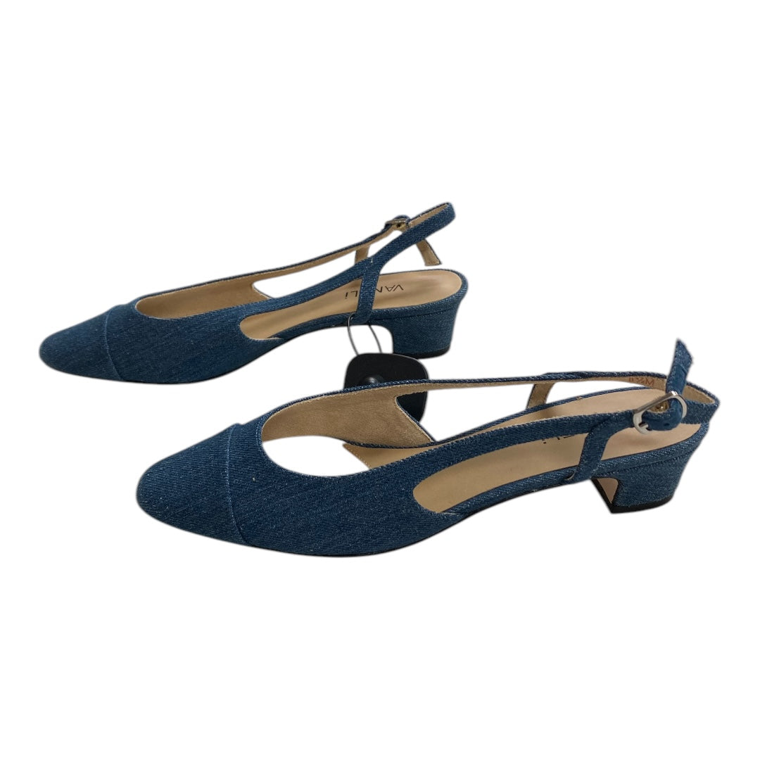 Shoes Flats By Vaneli In Blue, Size:8.5