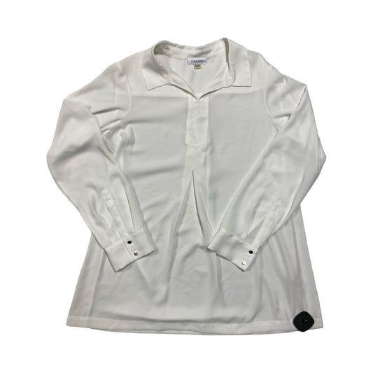 Top Ls By Calvin Klein In White, Size:L