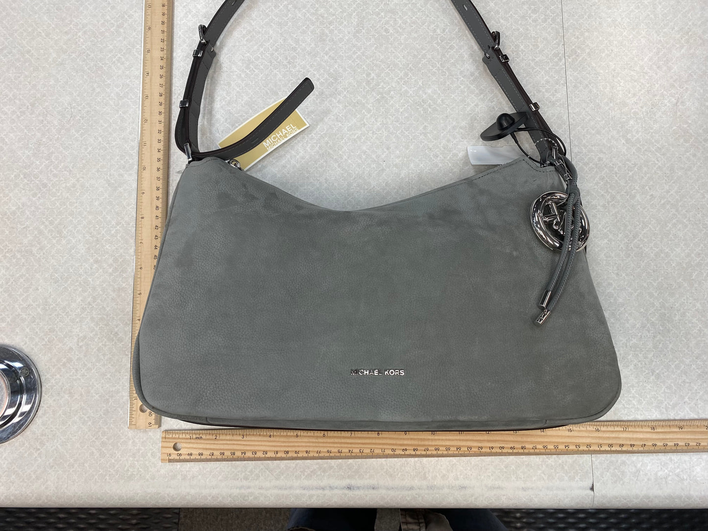 Handbag Designer By Michael Kors In Grey, Size:Large