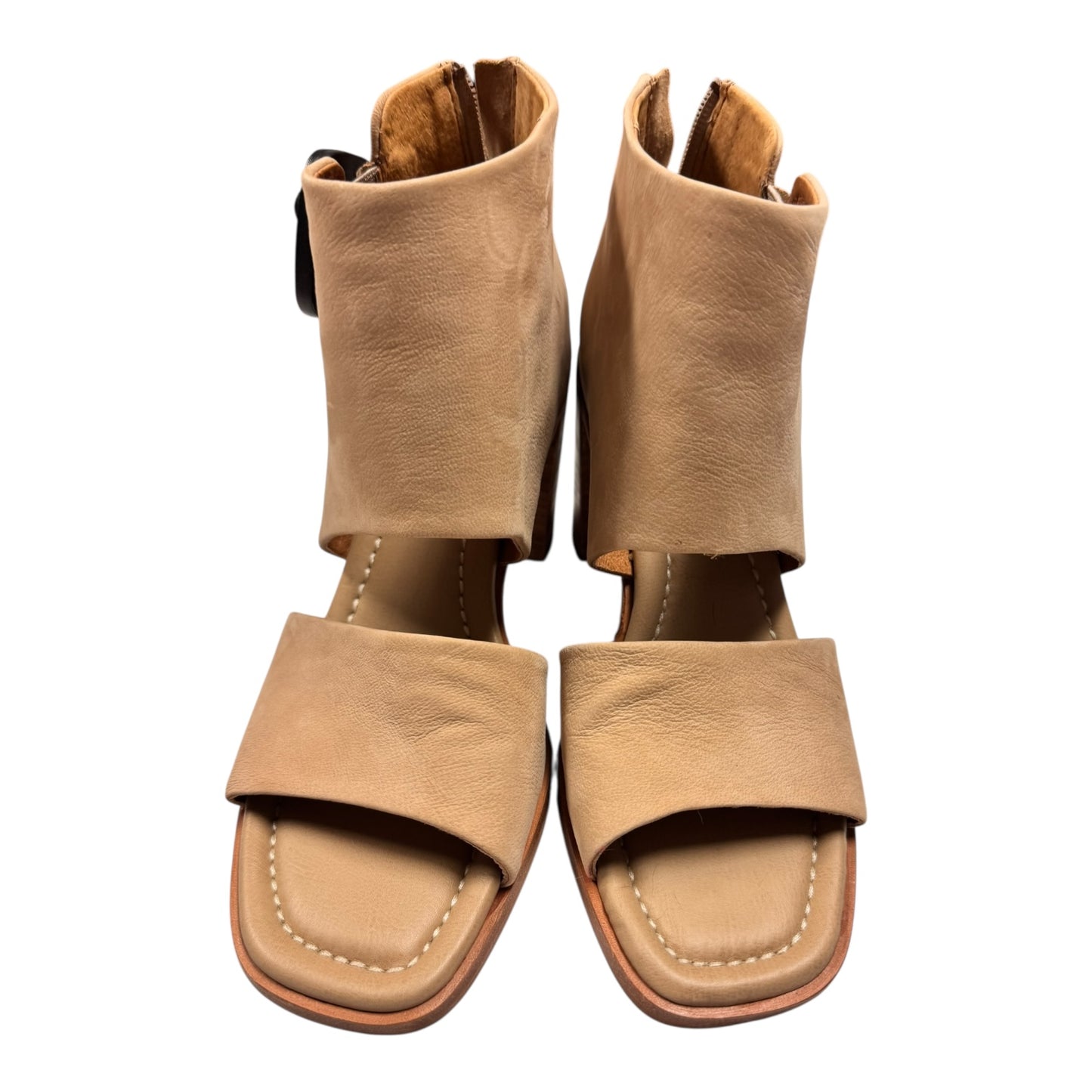 Sandals Heels Block By Sofft In Cream, Size:8.5