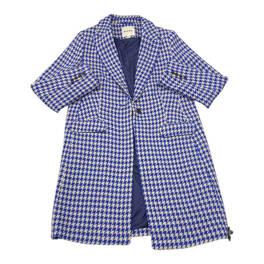 Coat Peacoat By Boden In Blue & Cream, Size:12