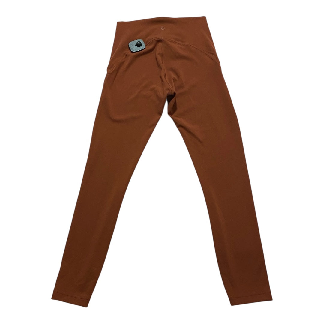 Athletic Leggings By Lululemon In Orange, Size:4