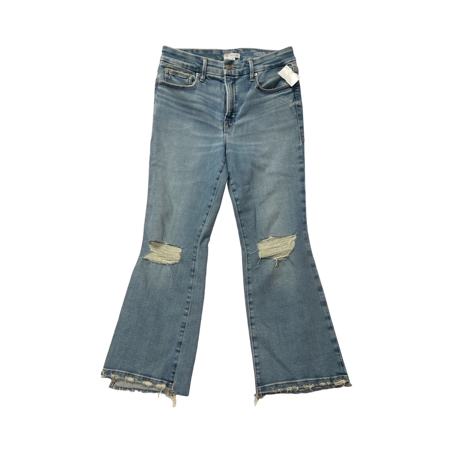 Jeans Flared By Good American In Blue Denim, Size:10
