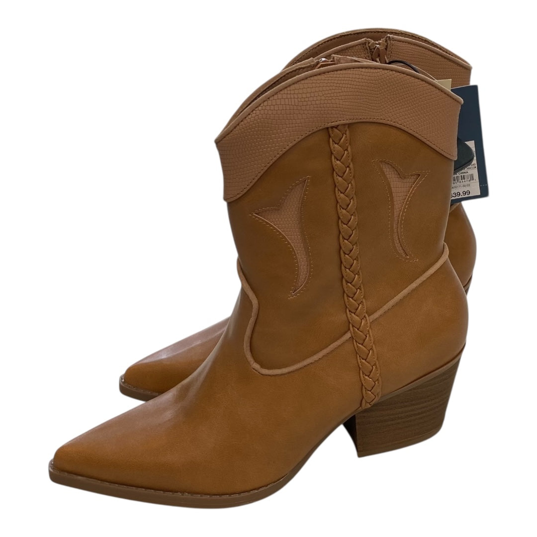 Boots Mid-Calf Heels By Universal Thread In Brown, Size:8