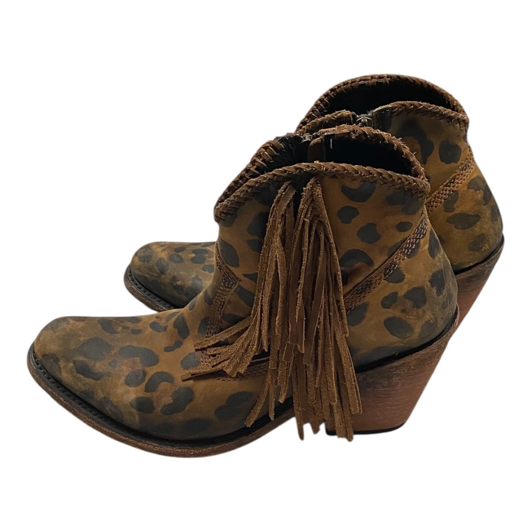 Boots Western By Clothes Mentor In Animal Print, Size:8.5