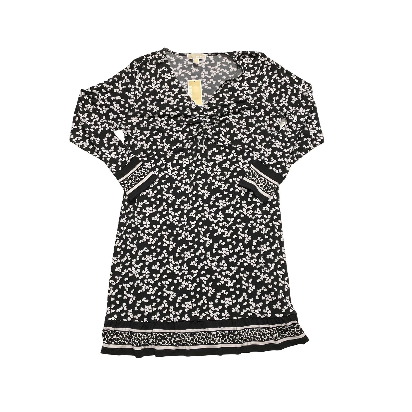 Dress Casual Midi By Michael By Michael Kors In Black & White, Size:1X