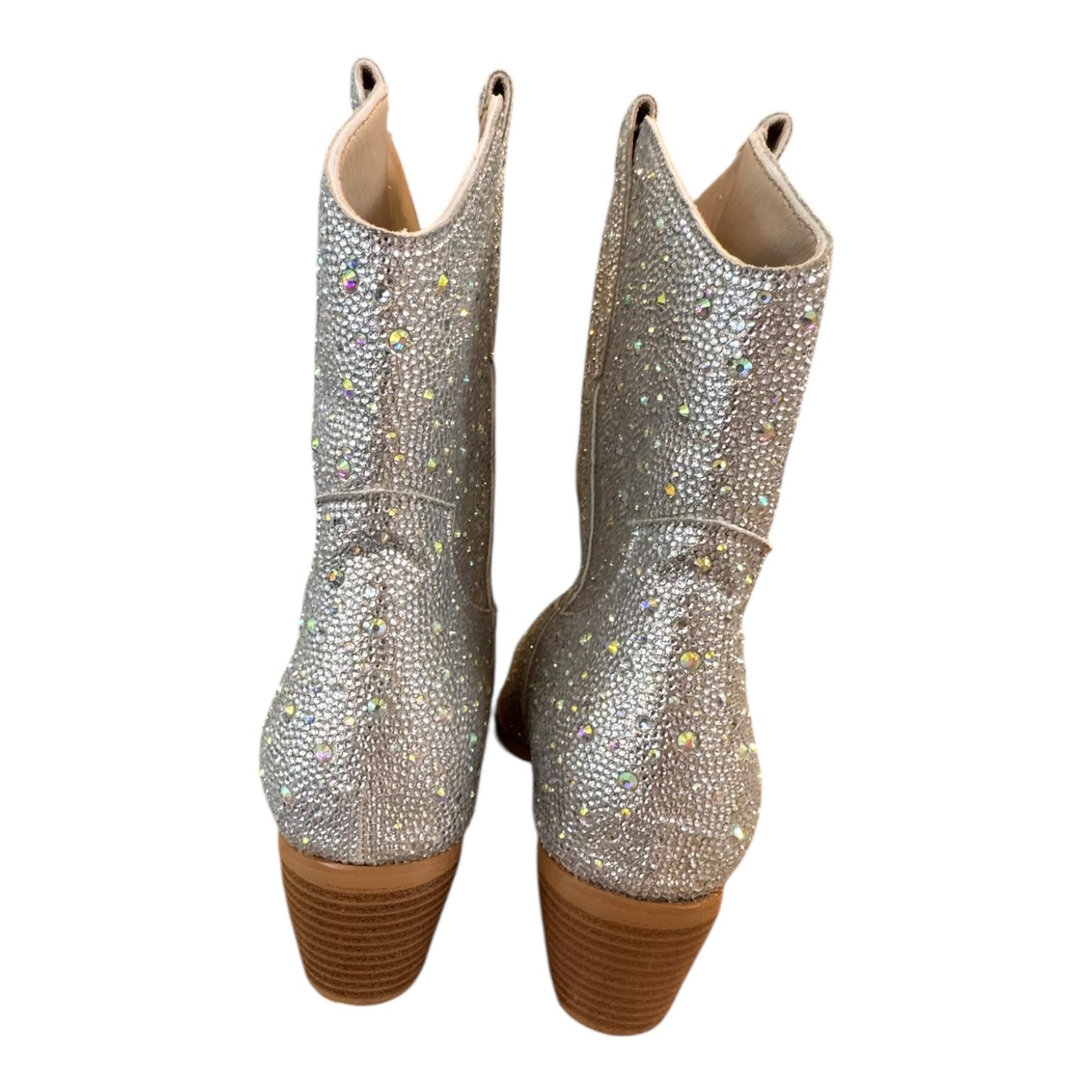 Boots Western By Clothes Mentor In Silver, Size:9.5
