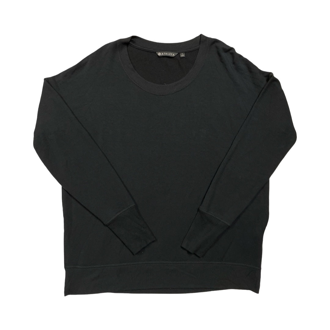 Athletic Sweatshirt Crewneck By Athleta In Black, Size:L