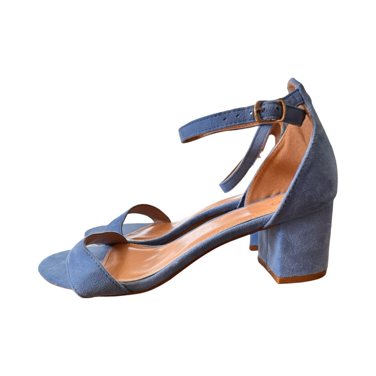 Sandals Heels Block By Cmc In Blue, Size:8