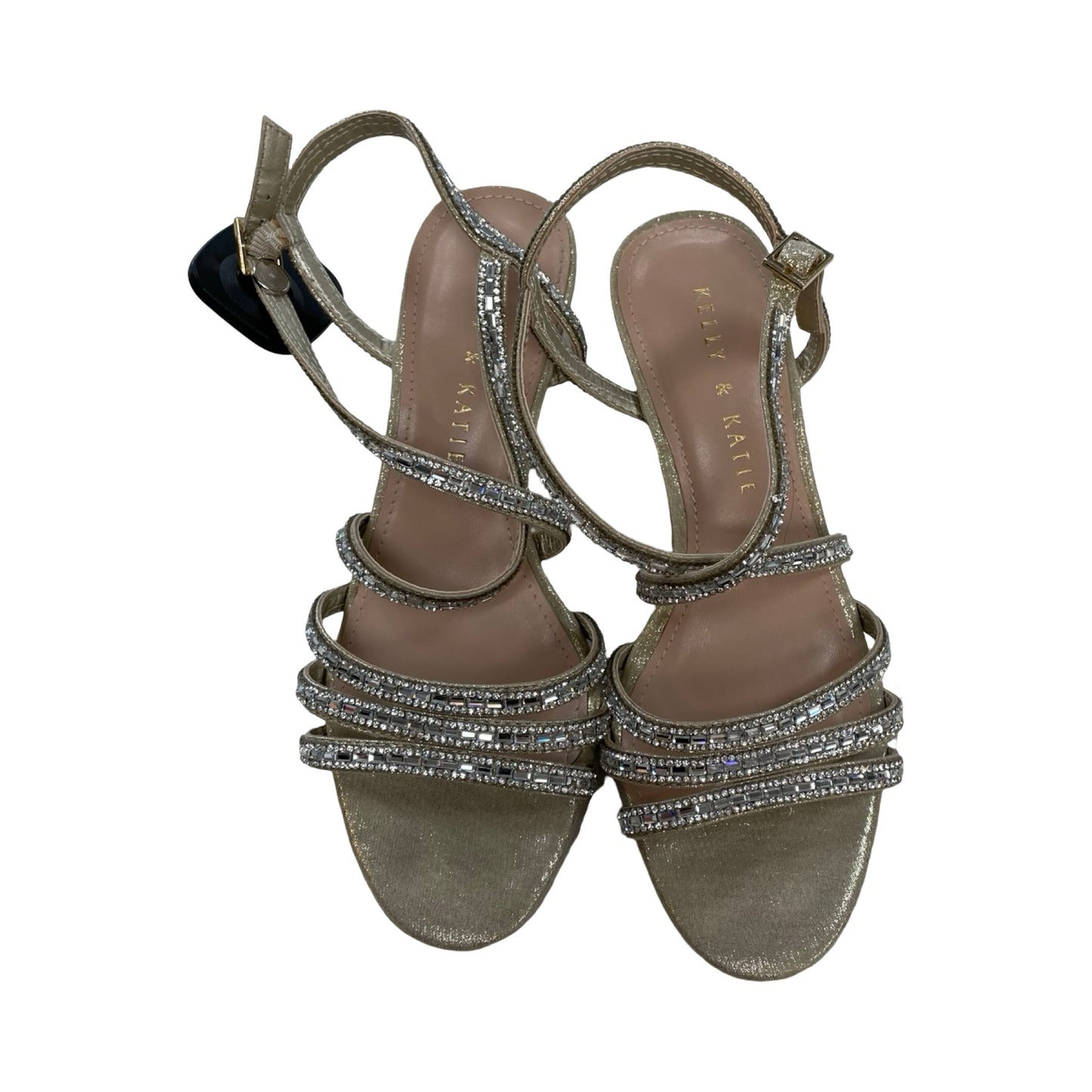 Sandals Heels Wedge By Kelly And Katie In Gold, Size:6