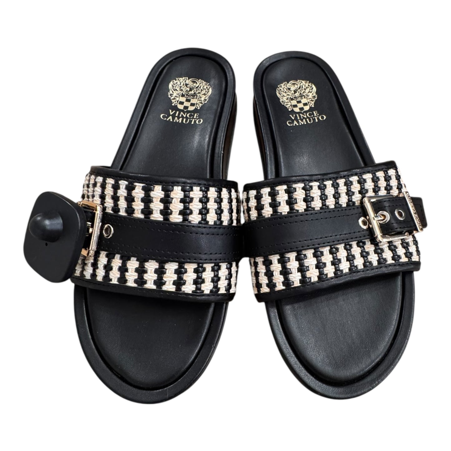 Sandals Flats By Vince Camuto In Black, Size:8