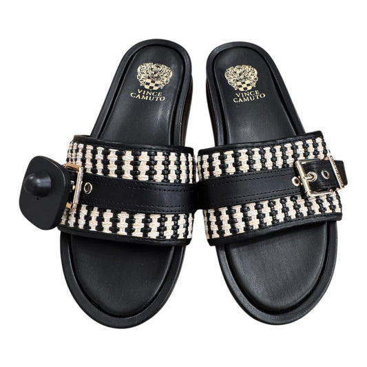 Sandals Flats By Vince Camuto In Black, Size:8