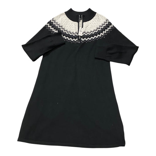 Dress Sweater By Talbots In Black & White, Size:Mp