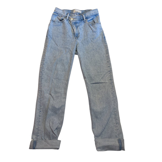 Jeans Straight By Abercrombie And Fitch In Blue Denim, Size:2
