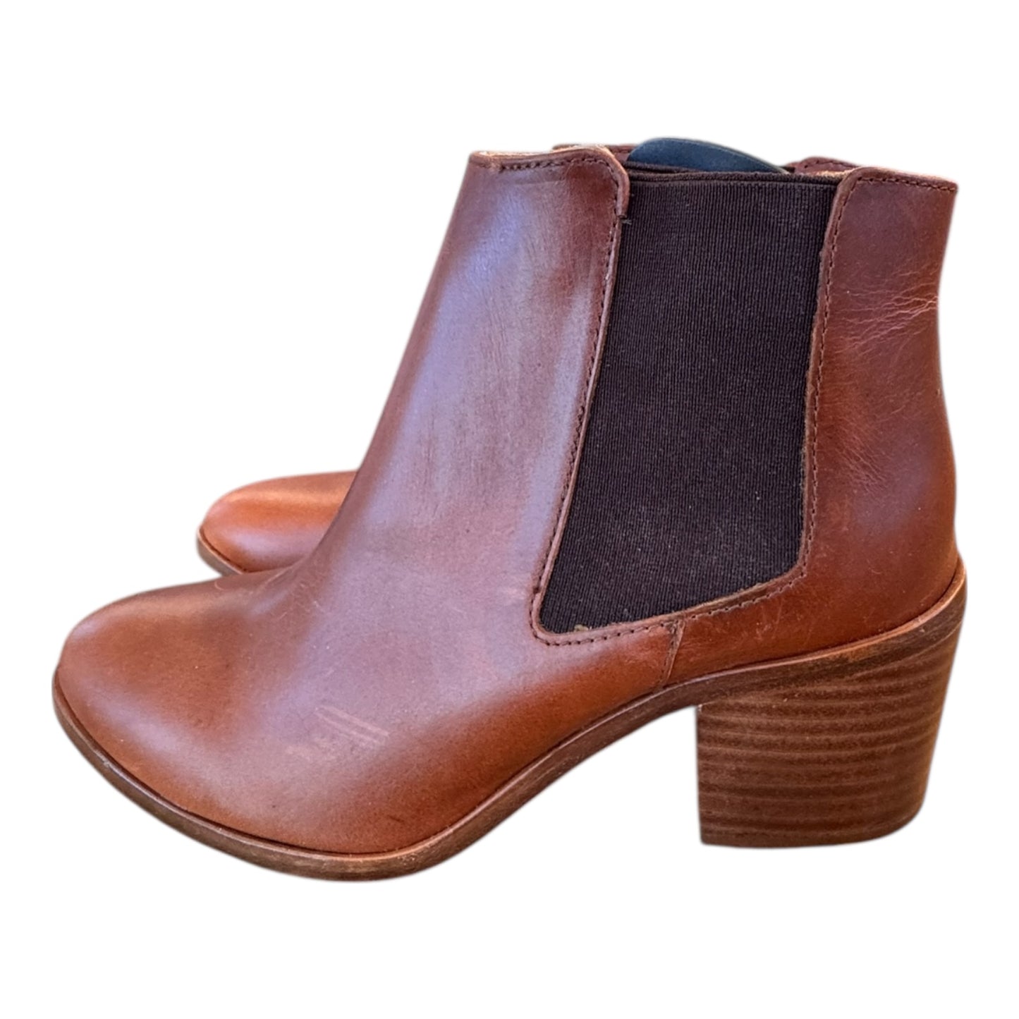 Boots Ankle Heels By NISOLO In Tan, Size:7.5