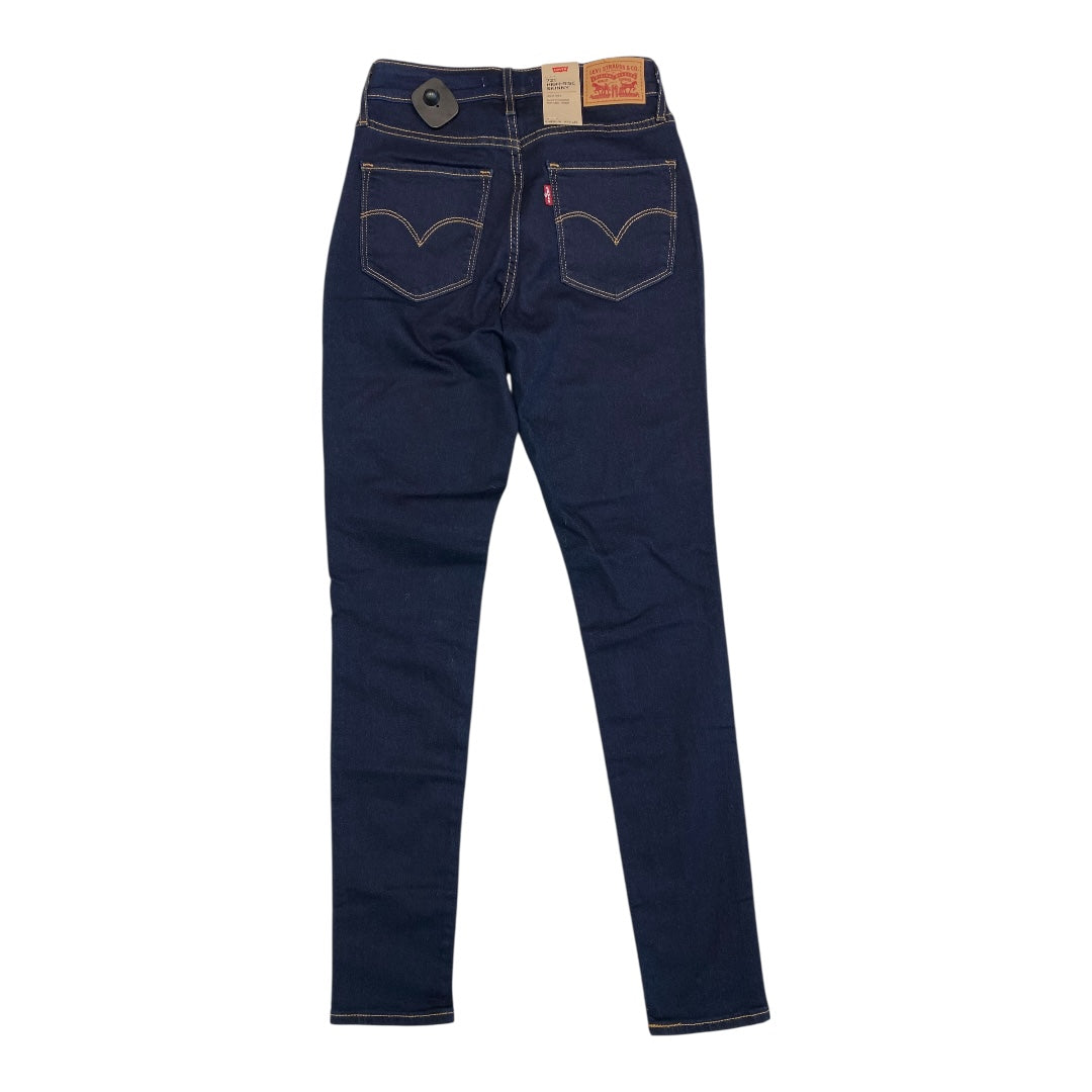 Jeans Skinny By Levis In Blue Denim, Size:2