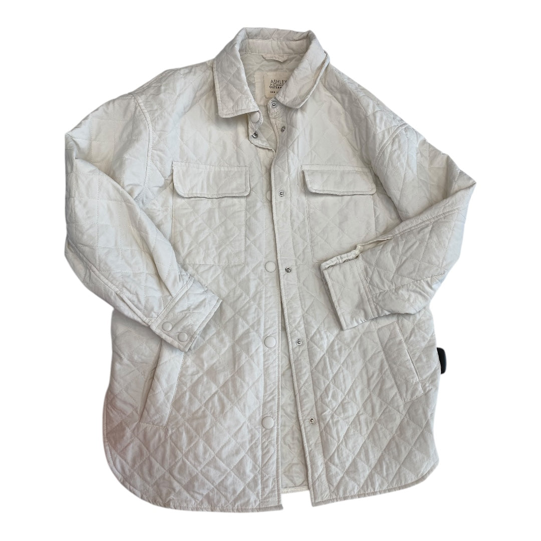 Jacket Puffer & Quilted By Ashley In White, Size:M